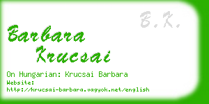 barbara krucsai business card